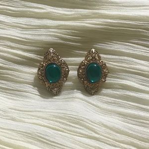 Vintage Green Cab Earrings